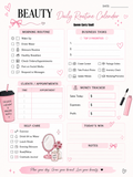 Beauty Daily Routine Calendar